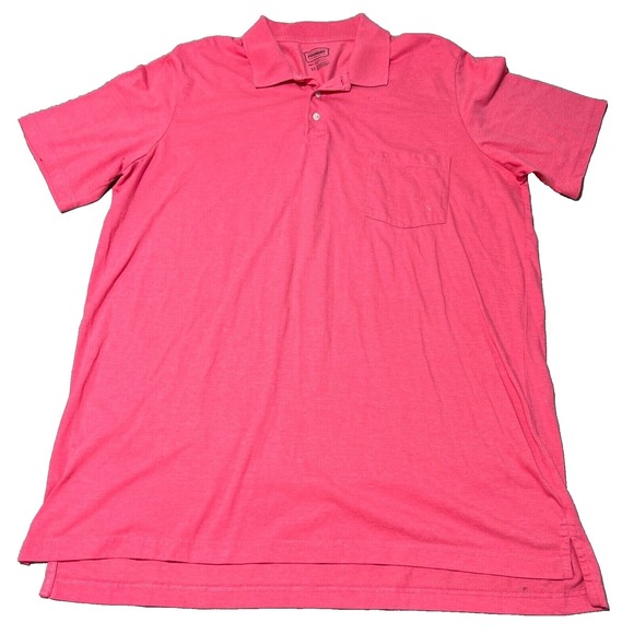 Foundry Polo Shirt Mens 2XLT Pink Short Sleeve Golf Collared Blank Light‎ EUC - Picture 1 of 6